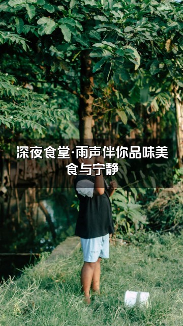 抖音天天助眠(雨声)视频封面:深夜食堂·雨声伴你品味美食与宁静